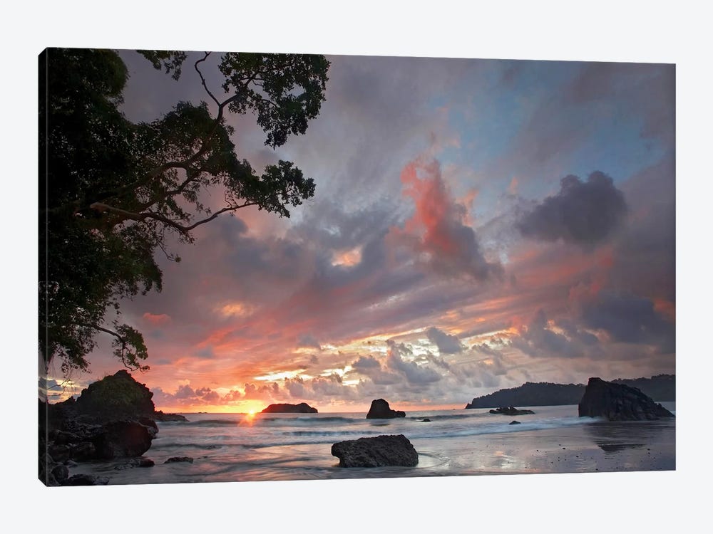 Beach And Coastline, Manuel Antonio National Park, Costa Rica by Tim Fitzharris 1-piece Canvas Art Print