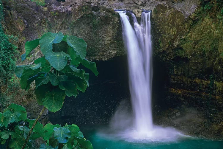 Rainbow Falls Cascading Into Pool, Big Island, Hawaii