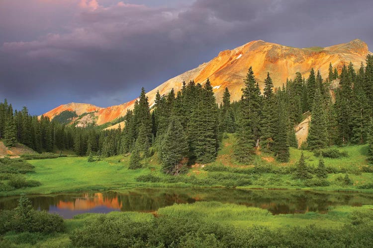 Red Mountain And Pond, Near Ouray, Colorado