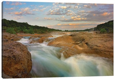 River In Pedernales Falls State Park, Texas Canvas Art Print