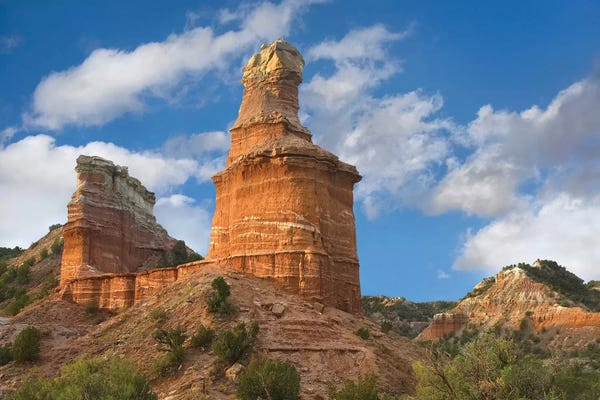 Rocks: Rock Formation Called The Lighthouse, Palo Duro Canyon State Park, Texas by Tim Fitzharris
