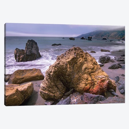 Rocks On Kirk Creek Beach, Big Sur, California Canvas Print #TFI901} by Tim Fitzharris Canvas Print