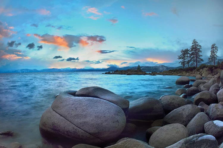 Rocky Shoreline Along Hidden Beach, Lake Tahoe, Nevada