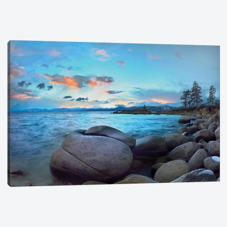 Rocky Shoreline Along Hidden Beach, Lake Tahoe, Nevada Canvas Print #TFI905} by Tim Fitzharris Canvas Art