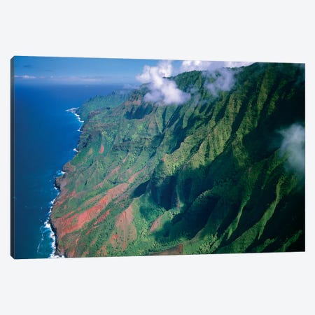 Rugged Cliffs Along Na Pali Coast State Park, Kauai, Hawaii Canvas Print #TFI921} by Tim Fitzharris Canvas Art Print