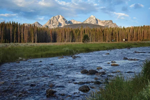 Idaho: Sawtooth Range And Stanley Lake Creek, Idaho by Tim Fitzharris