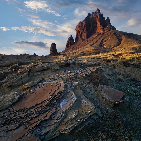 New Mexico: Shiprock, The Basalt Core Of An Extinct Volcano, New Mexico III by Tim Fitzharris