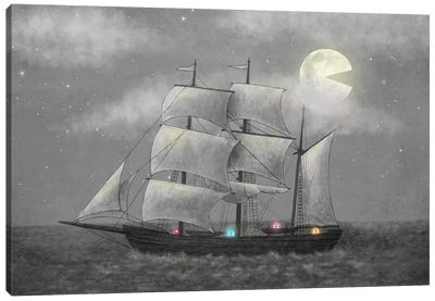 Ghost Ship Canvas Art Print - Pac-Man