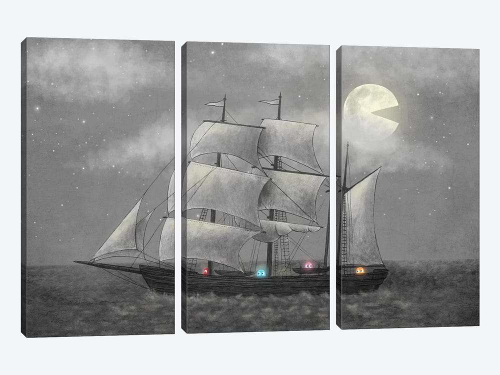 Ghost Ship by Terry Fan 3-piece Canvas Print