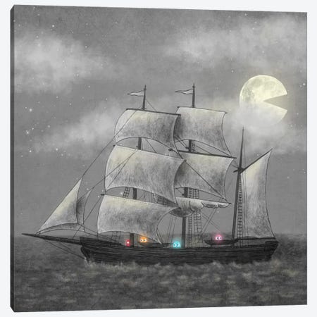 Ghost Ship Square Canvas Print #TFN101} by Terry Fan Canvas Artwork