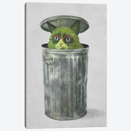 Grouchy Cat Canvas Print #TFN104} by Terry Fan Art Print
