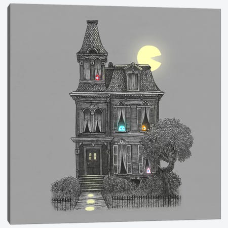 Haunted By The 80's Square Canvas Print #TFN107} by Terry Fan Canvas Art Print
