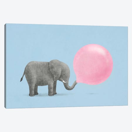 Jumbo Bubble Gum Blue Canvas Print #TFN112} by Terry Fan Canvas Print