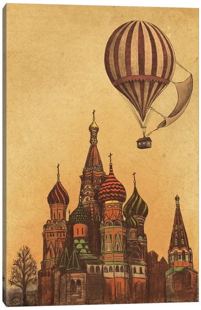 Moving To Moscow Canvas Art Print - Hot Air Balloon Art