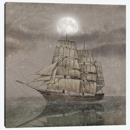 Night Journey Square Canvas Print #TFN140} by Terry Fan Canvas Art