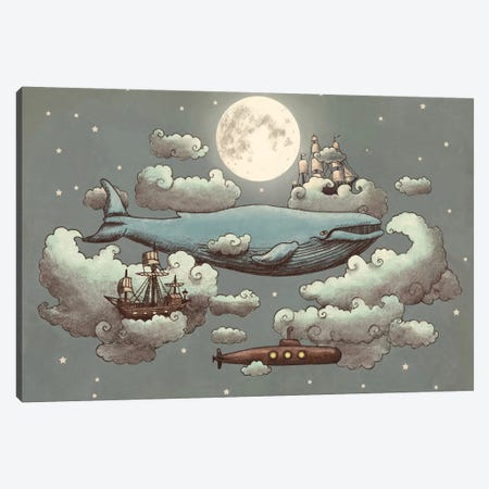 Ocean Meets Sky #1 Canvas Print #TFN145} by Terry Fan Canvas Art Print