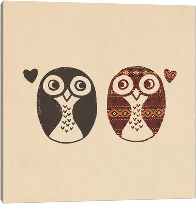 Opposites Attract Square Canvas Art Print - AWWW!