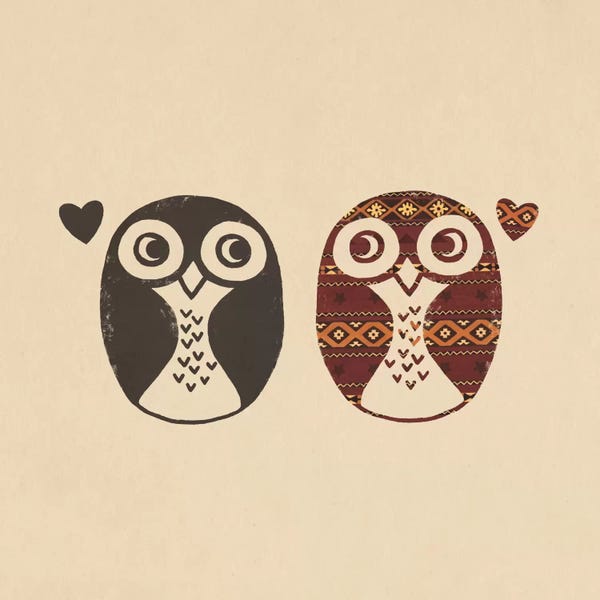 Love Birds: Opposites Attract Square by Terry Fan