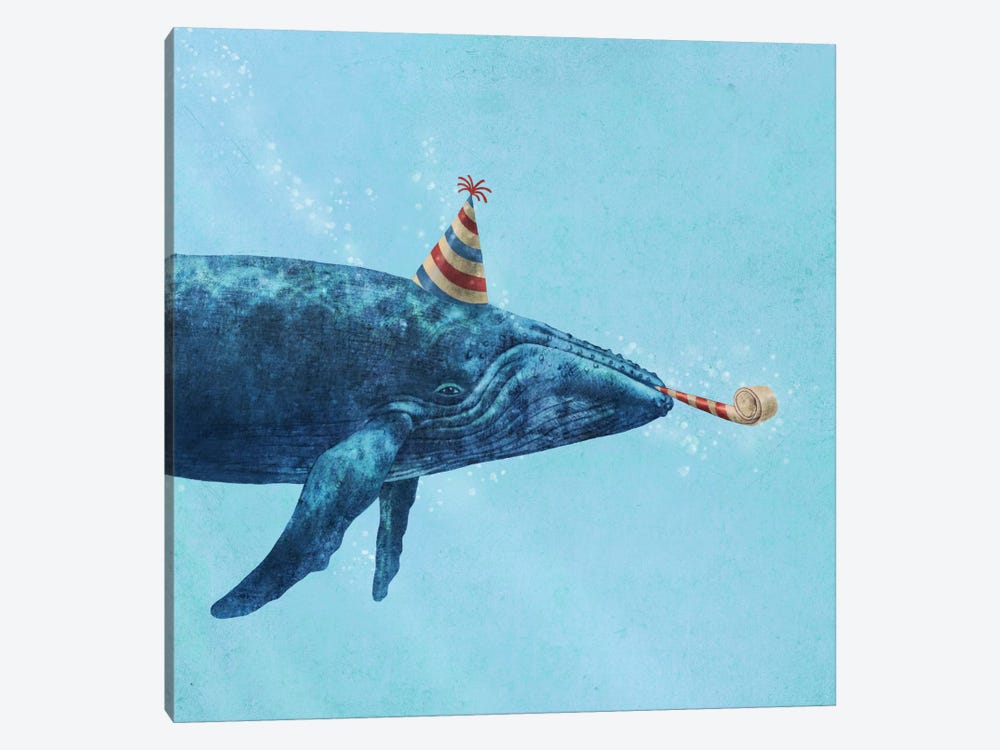 Party Whale by Terry Fan 1-piece Canvas Art