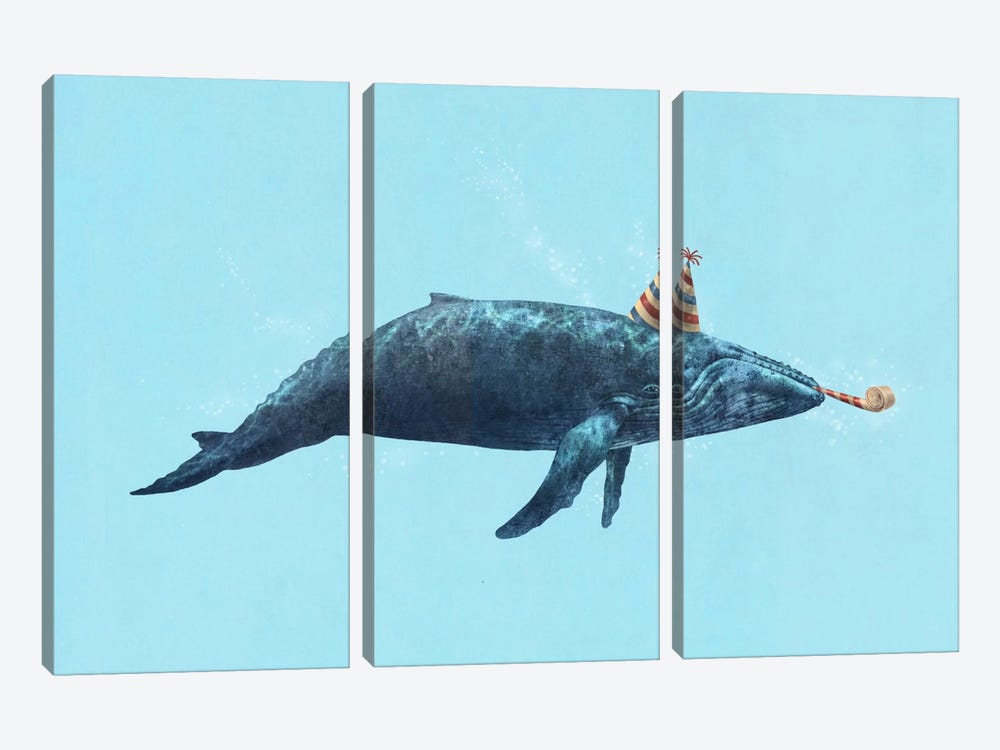 Party Whale Landscape by Terry Fan 3-piece Art Print