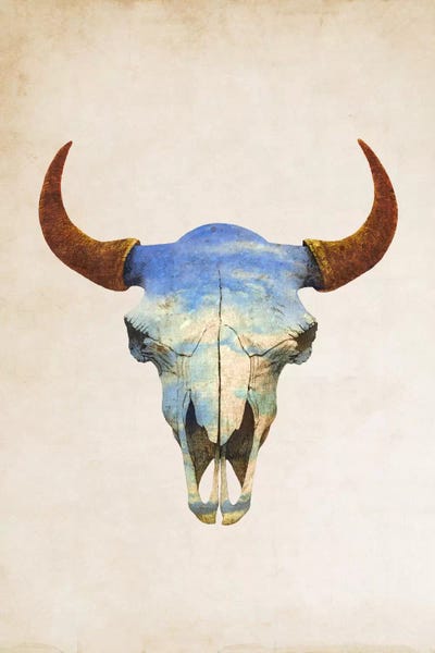 Bulls: Big Sky Portrait by Terry Fan