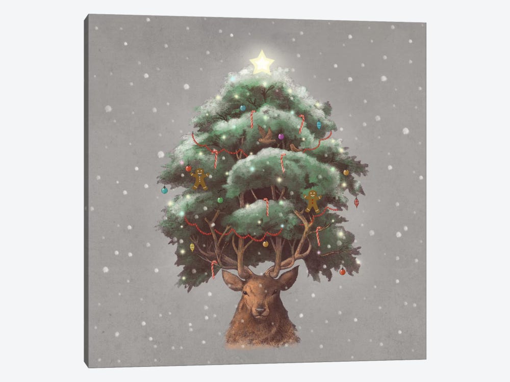 Reindeer Tree by Terry Fan 1-piece Art Print