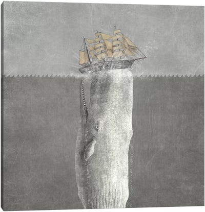 Revenge Square Canvas Art Print - Whale Art