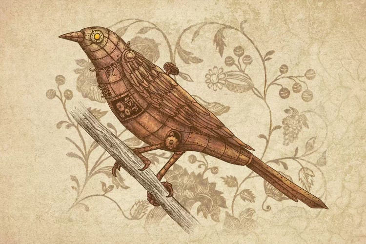 Steampunk Songbird by Terry Fan wall art