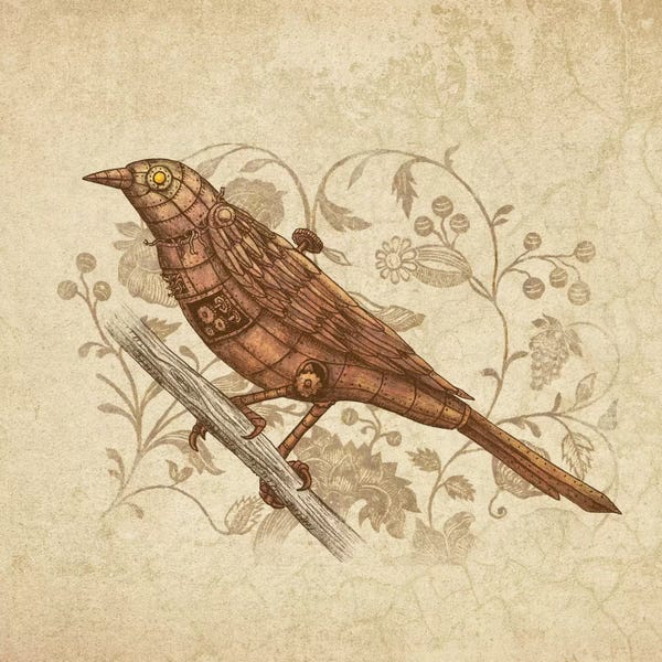 Terry Fan: Steampunk Songbird Square by Terry Fan