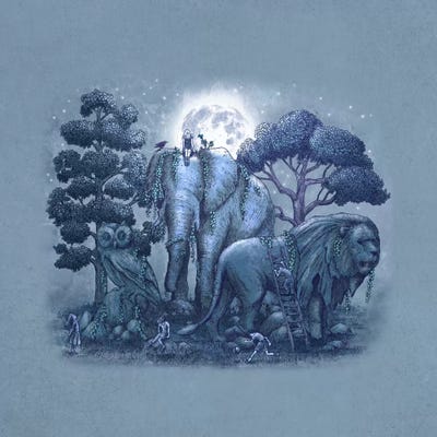 Stone Garden Square by Terry Fan art print