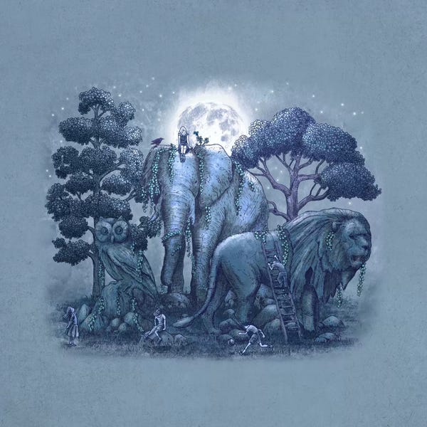 Children's Illustrations: Stone Garden Square by Terry Fan