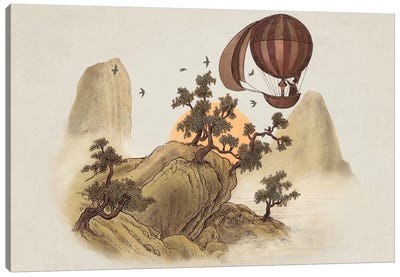 The Journey Canvas Art Print - Hot Air Balloon Art