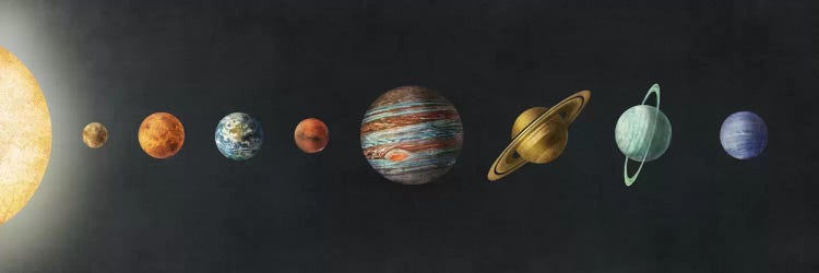 The Solar System Black by Terry Fan wall art