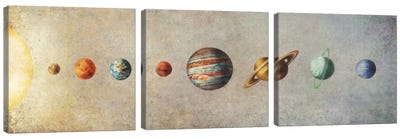 The Solar System Canvas Art Print - 3-Piece Astronomy & Space Art