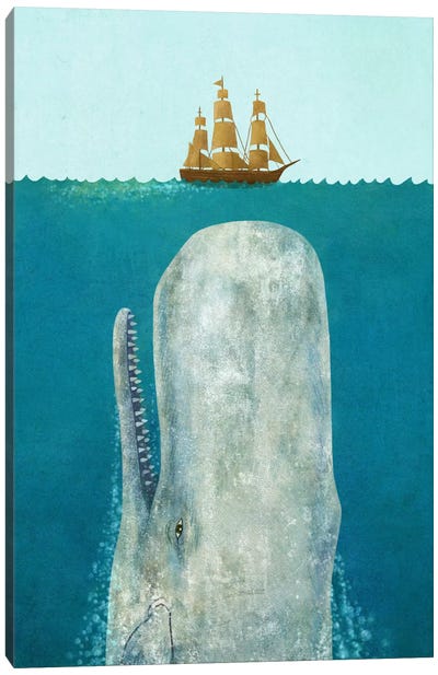 The Whale Canvas Art Print - Fantasy, Horror & Sci-Fi Art