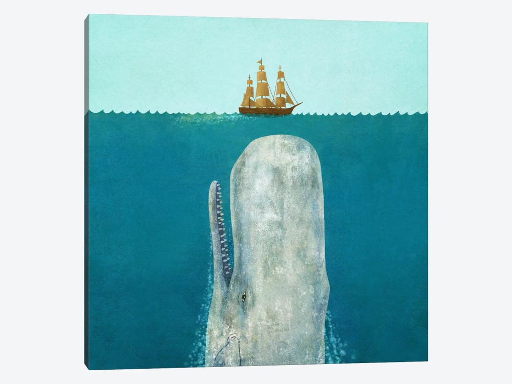 The Whale Square 1-piece Canvas Wall Art