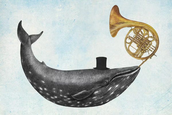 Whales: Whale Song Blue by Terry Fan