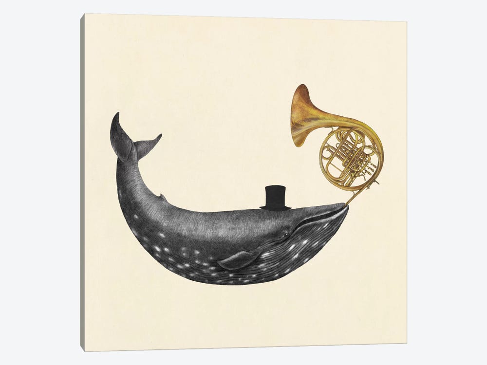 Whale Song Square by Terry Fan 1-piece Canvas Art