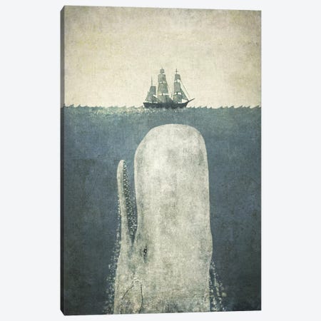 White Whale Canvas Print #TFN231} by Terry Fan Canvas Wall Art
