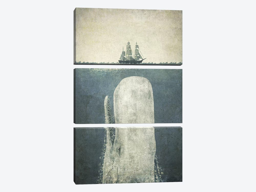 White Whale by Terry Fan 3-piece Canvas Print