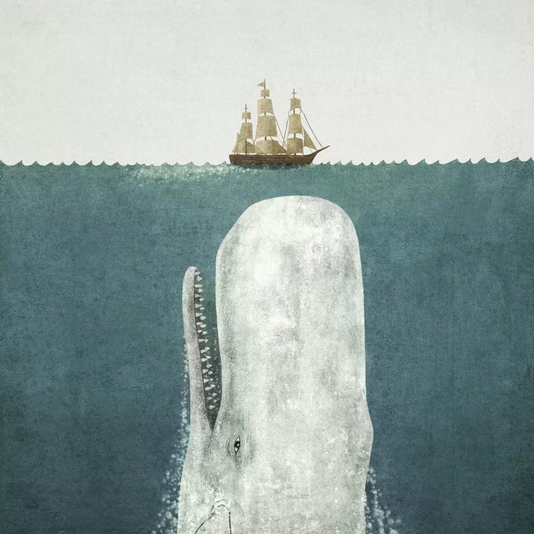 White Whale Square by Terry Fan wall art