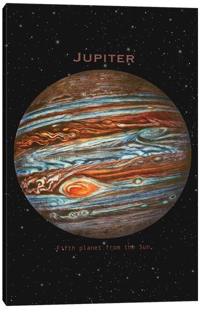 Jupiter Canvas Art Print - Planet Art