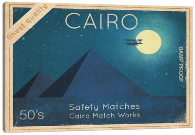 Cairo Safety Matches #2 Canvas Art Print - Pyramid Art