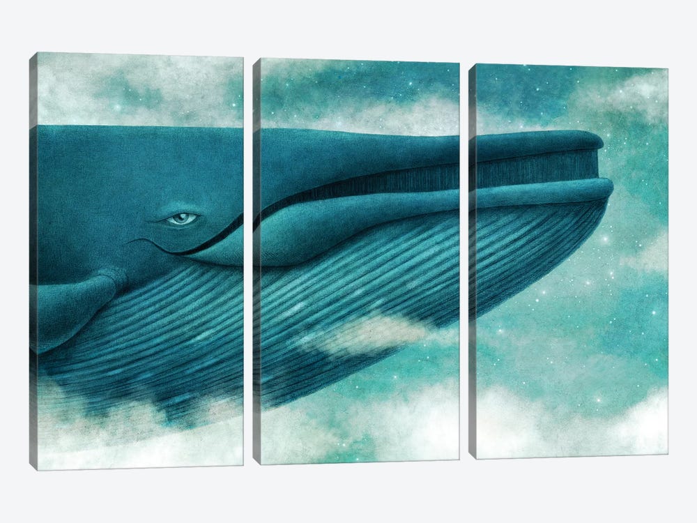 Dream Of The Blue Whale by Terry Fan 3-piece Canvas Print
