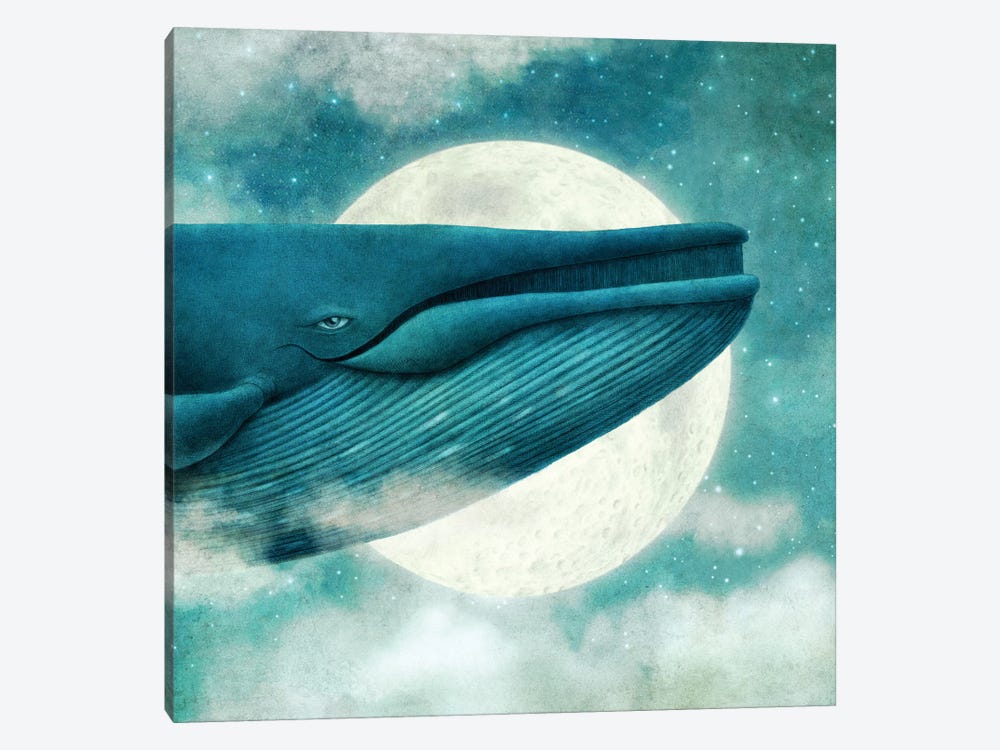 Dream Of The Blue Whale Square by Terry Fan 1-piece Canvas Art Print
