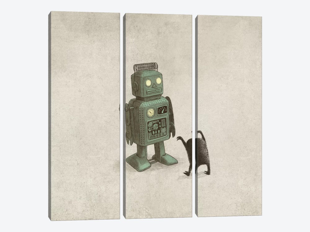 Robot Vs. Alien by Terry Fan 3-piece Art Print