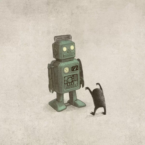 Kids Fantasy Art: Robot Vs. Alien by Terry Fan