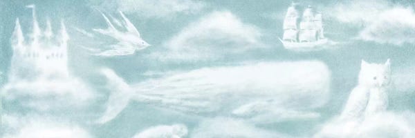Kids Ocean Life Art: Cloud Animal Endpapers ! by Terry Fan