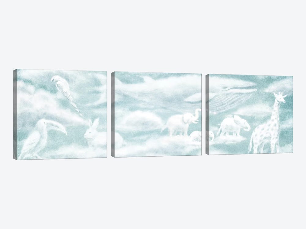 Cloud Animal Endpapers II by Terry Fan 3-piece Canvas Artwork