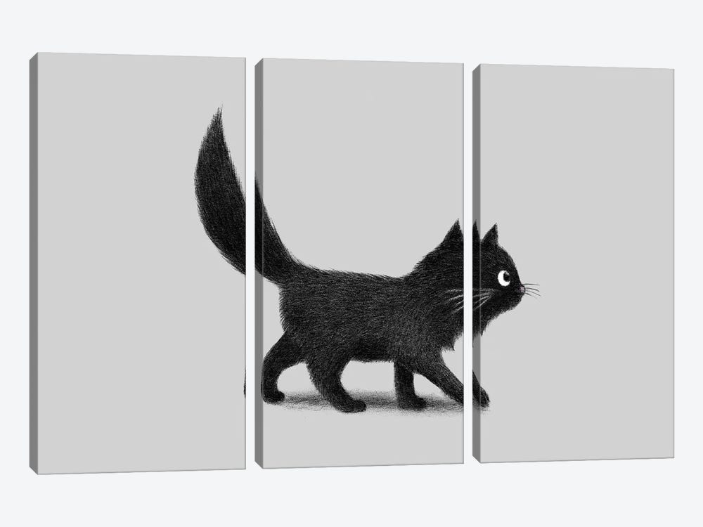 Creeping Cat  by Terry Fan 3-piece Canvas Print